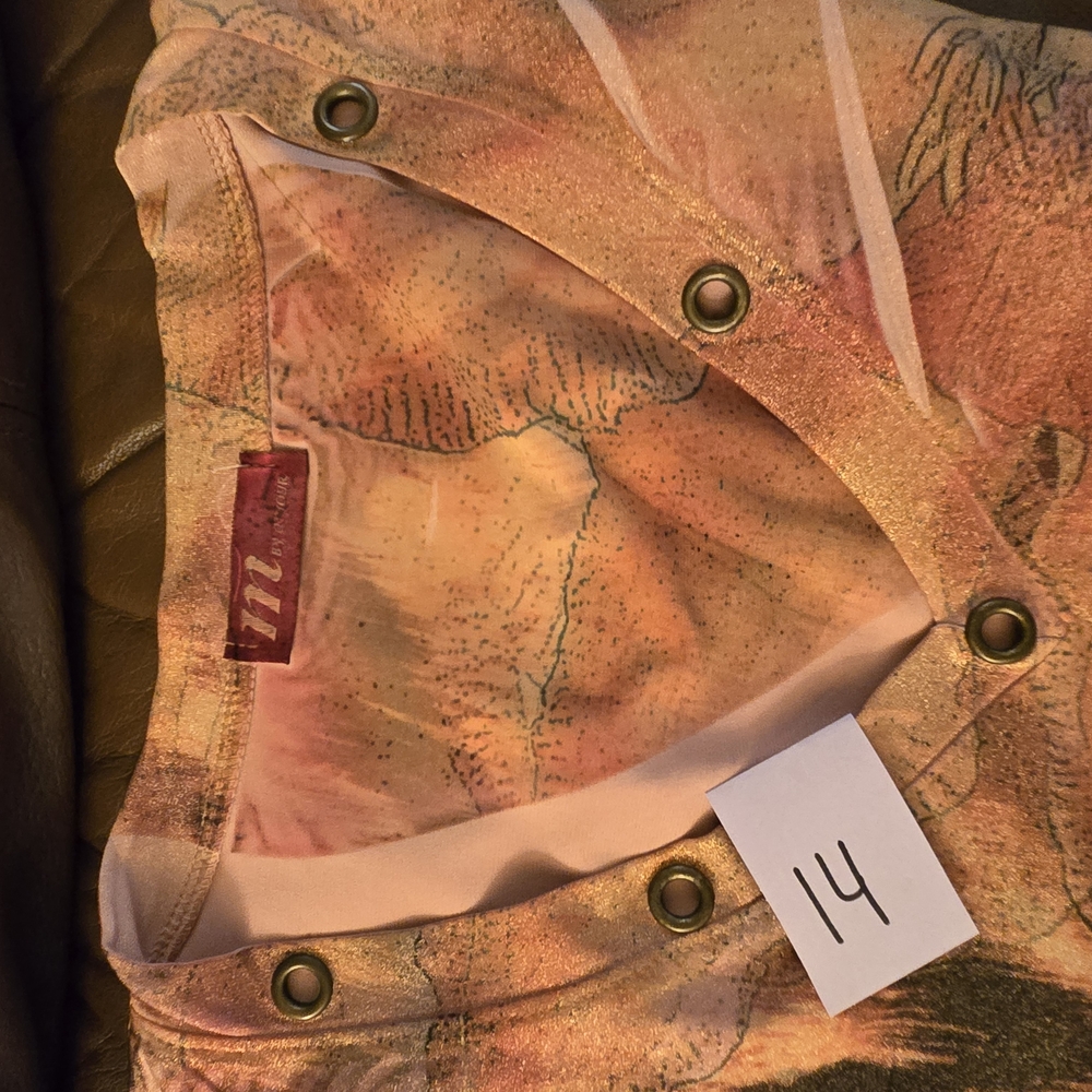 Elegant Pink and Gold Blouse